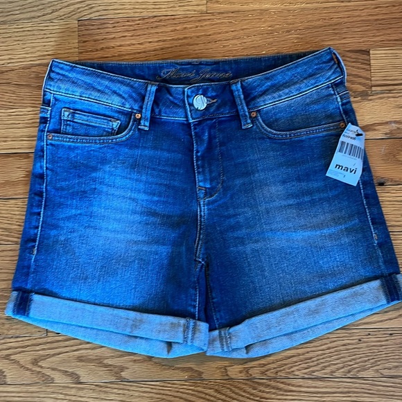 NWT Mavi‎ Medium Wash New Fit Denim Shorts Size 27 - Picture 1 of 10
